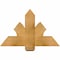 Ekena Millwork Redmond Rough Sawn Timber Gable Bracket, Western Red Cedar, 36"W x 23"H x 4"D x 6"F, 15/12 Pitch GBW036X23X0406RED00RWR - alternate 1